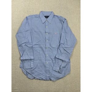 Polo Ralph Lauren men's long sleeve button up dress shirt size large / L Blue